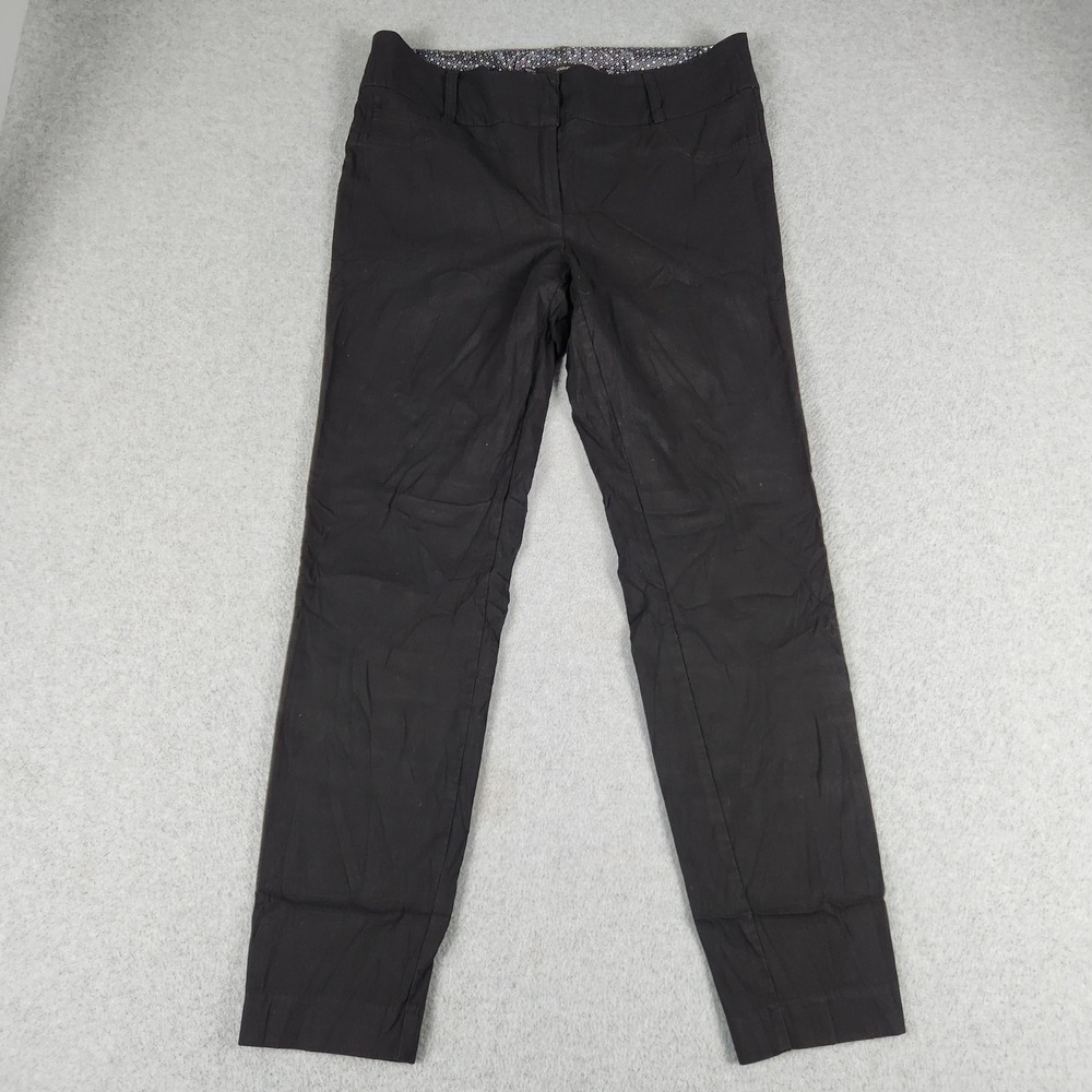 Maurices Dress Pants Womens 11/12 R Black Mid Rise Stretch Office Slim Straight